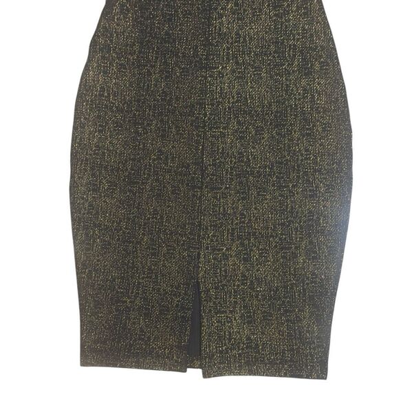 Windsor Elegant Black & Gold Metallic Strapless Mini Dress Size S Chico - Picture 7 of 13